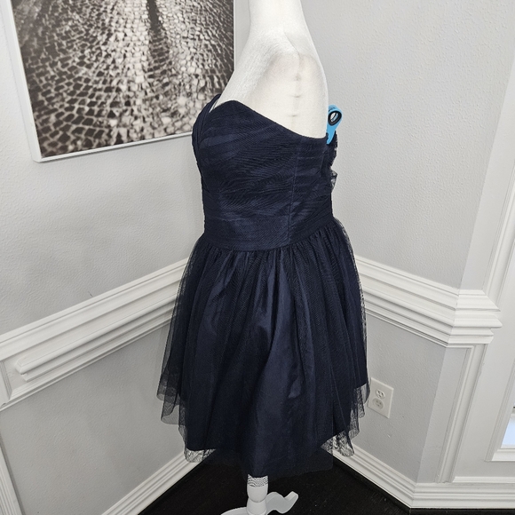 Bill Levkoff Strapless Midnight Blue Dress 12 - Picture 5 of 8